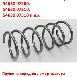 Пружина передняя KIA Picanto 1 неоригинал (Япония) 5463007300