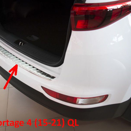 Накладка заднего бампера защитная KIA Sportage 4 (16-19) стальная