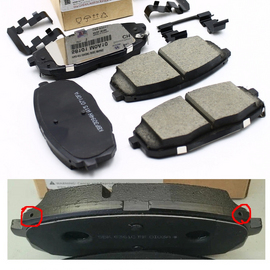 Колодки тормозные передние KIA Cerato 4 / Seltos 1 / Hyundai Creta 1 (с отв. под разжимные пружинки) оригинал 58101M0A00