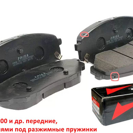 Колодки тормозные передние KIA Sorento 3 Prime / Hyundai Santa Fe 4 (с отв. под разжимные пружинки) победитель теста 58101C5A00
