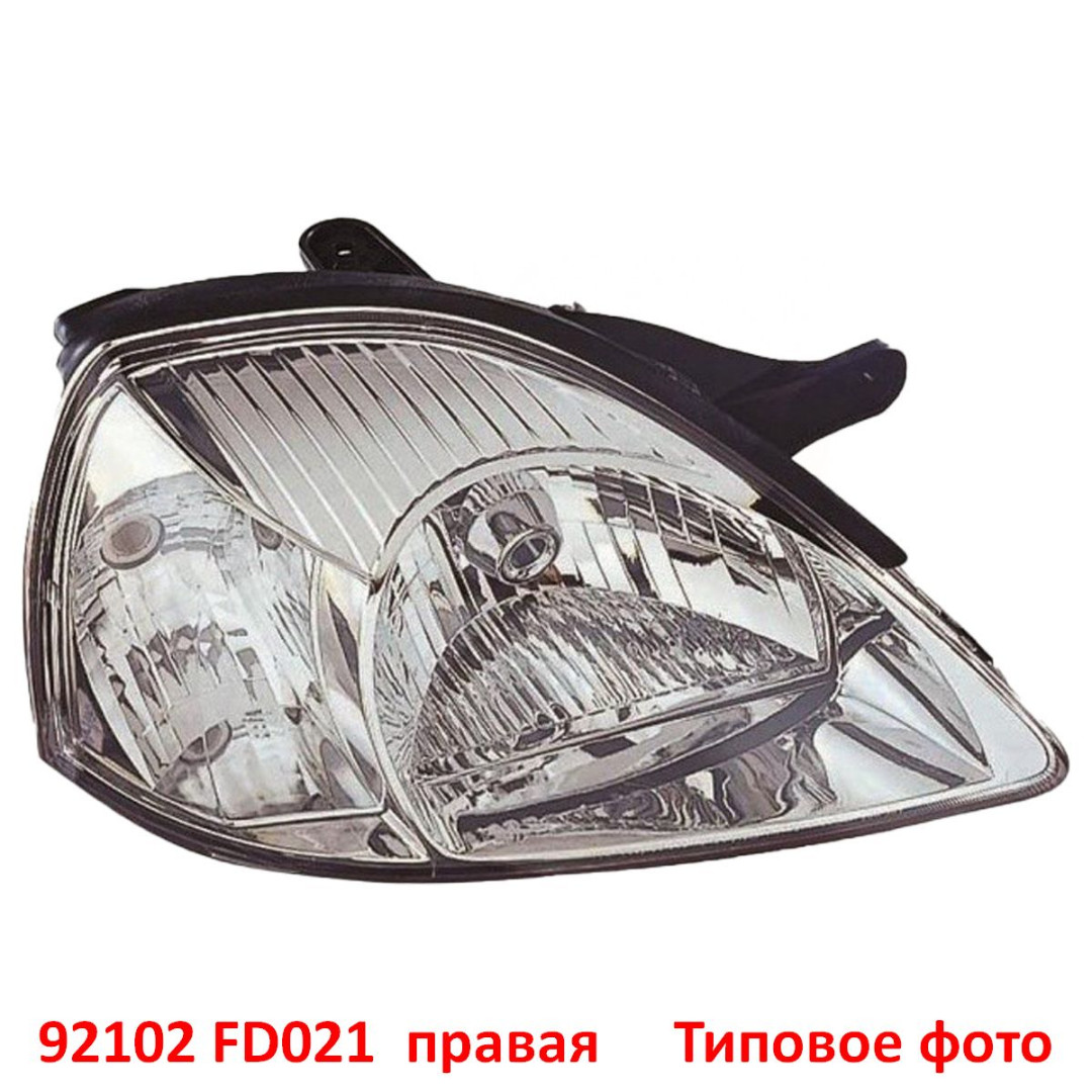 92102FD021 Фара правая KIA Rio 1 (02-05) DC рестайлинг белый поворотник - типовое фото 4