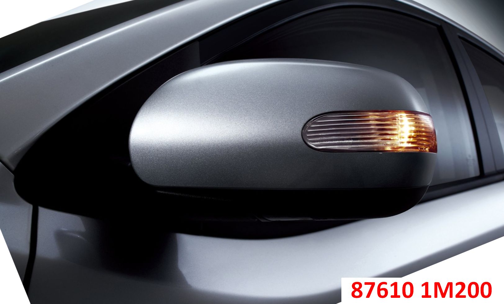 876101M200 Зеркало заднего вида левое KIA Cerato 2 (08-13) TD простой ламповый повторитель - Типовое фото 1