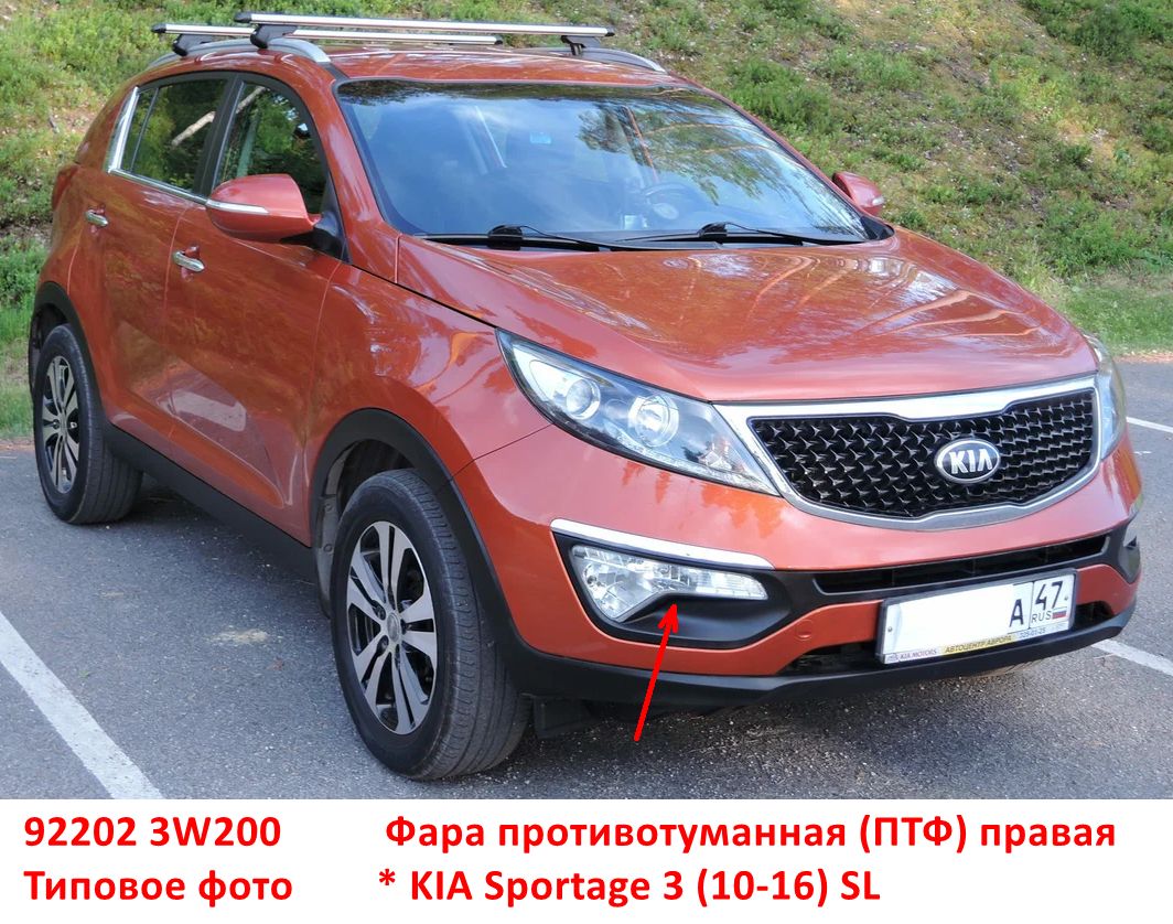 922023W200 Фара противотуманная ПТФ правая KIA Sportage 3 (10-16) SL - 6