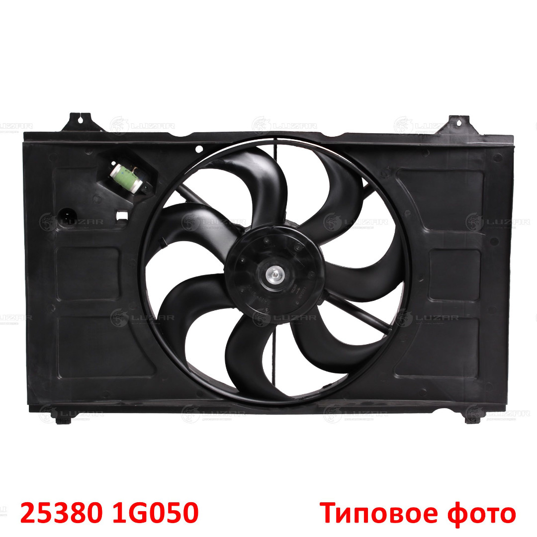 253801G050, 253801G000, 253801G051, 253801G100, 253801E000, 253801E050 Вентилятор системы охлаждения KIA Rio 2 JB, Hyundai Verna 2 MC в сборе - 4