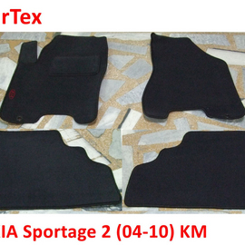 Коврики салона ворсовые KIA Sportage 2 (04-10) CarTex чёрные