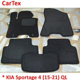 Коврики салона ворсовые KIA Sportage 4 (15-21) CarTex чёрные
