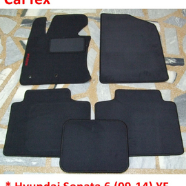 Коврики салона ворсовые Hyundai Sonata 6 YF (09-14) CarTex чёрные