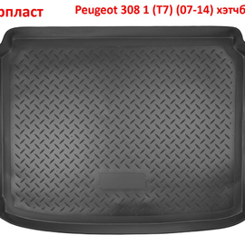 Коврик багажника полиуретановый Peugeot 308 1 (T7) (07-14) хэтчбек