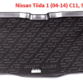 Коврик багажника полиуретановый Nissan Tiida 1 (04-14) хэтчбек