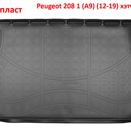 Коврик багажника полиуретановый Peugeot 208 1 (A9) (12-19) хэтчбек